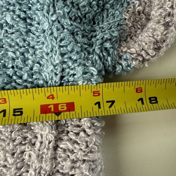 Glamour Knit Striped Pastel V Neck Sweater Size Small - Picture 6 of 7